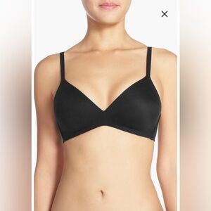 NWT- Wacoal Women's How Perfect Wire Free Bra, Black, 32DD